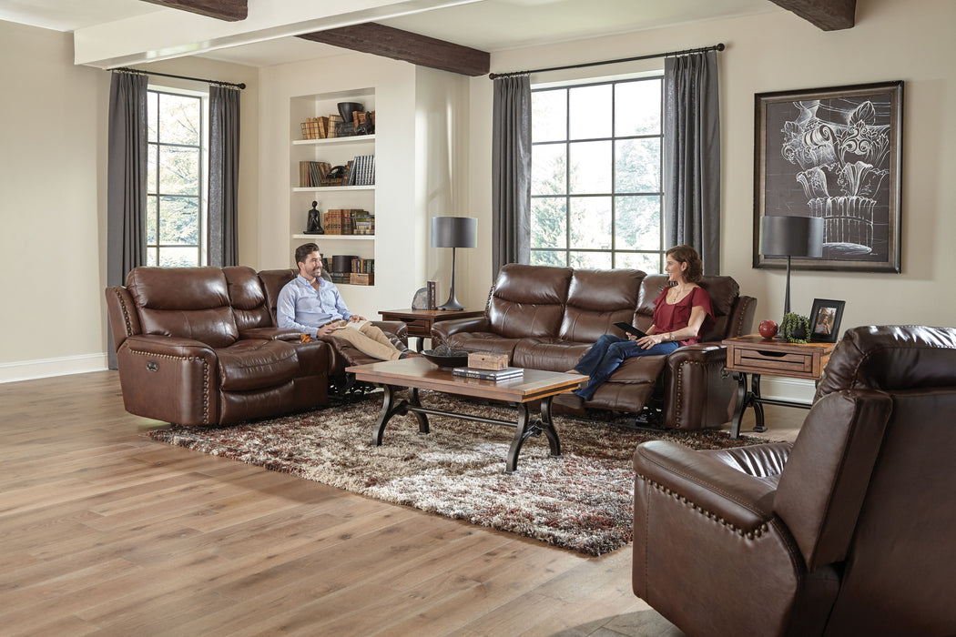 Ceretti - Power Reclining Sofa - Brown Italian Top Grain Leather Match