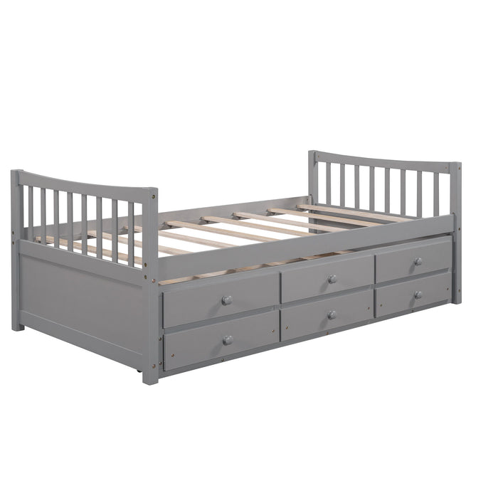 Twin Size Daybed With Trundle And Drawers