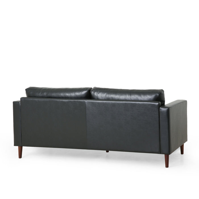 Modern Comfy 3 Seat Sofa With Wooden Legs, For Living Room And Study