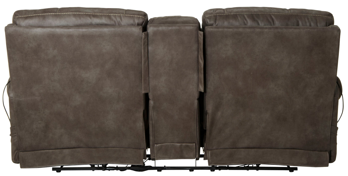 Serenity - Power Reclining Console Loveseat With Power Adjustable Headrest And CR3 Heat / Massage / Lumbar