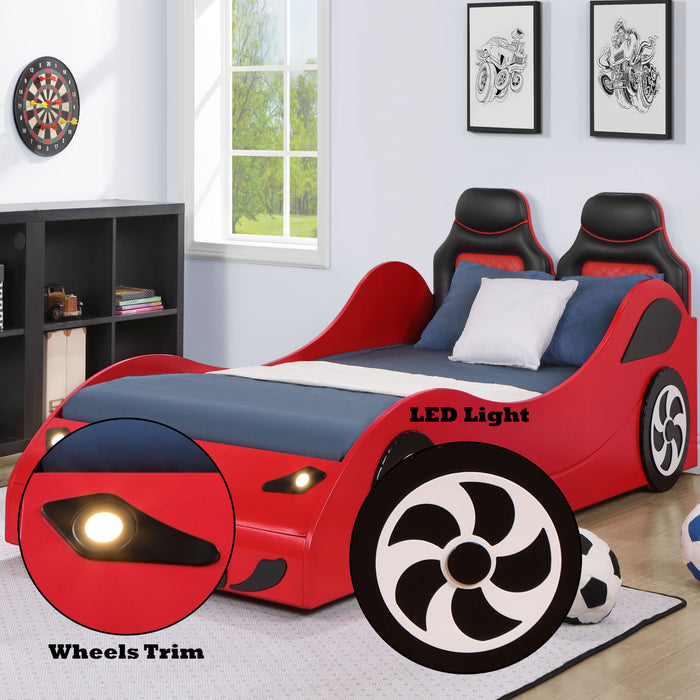 Colen - Twin Car Bed With LED