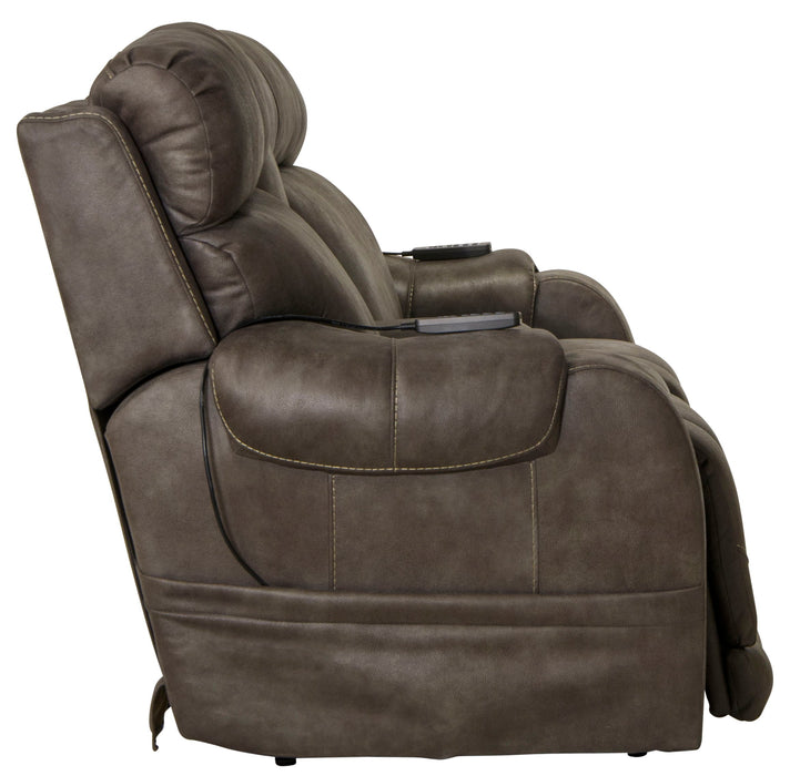 Serenity - Power Reclining Console Loveseat With Power Adjustable Headrest And CR3 Heat / Massage / Lumbar