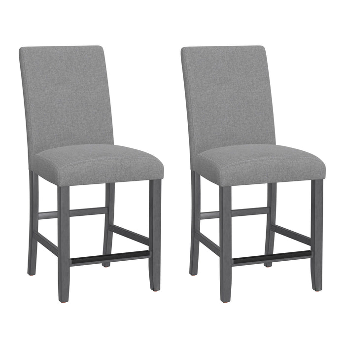 Zeph - Upholstered Barstools (Set of 2) - Gray