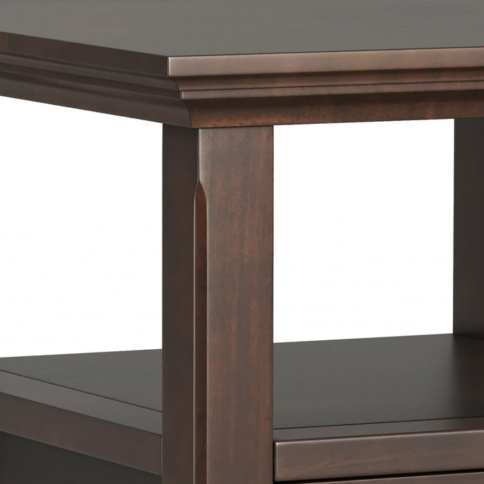 Acadian - End Table with Drawer - Brunette Brown