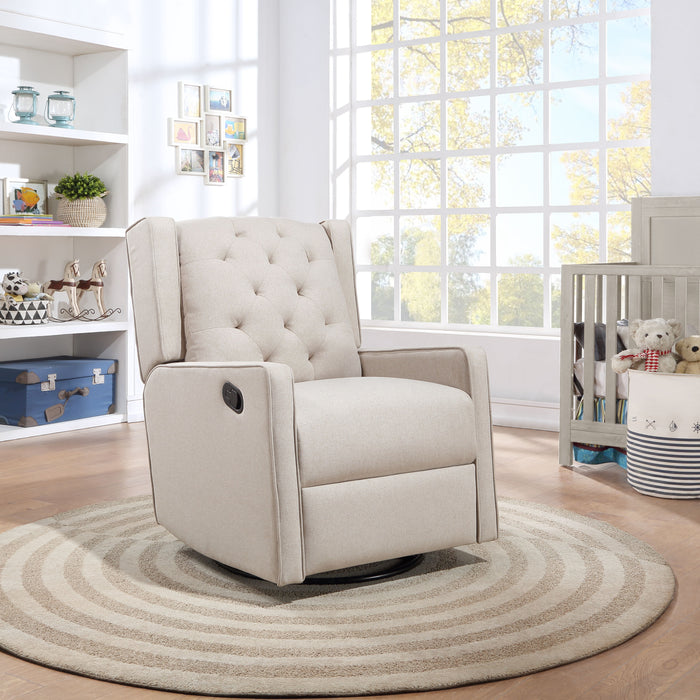 Milah - Gliding Swivel Recliner Tufted