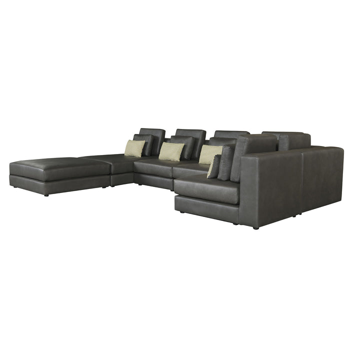 Modular Sectional Sofa Corner Sofa Chaise Lounge With Movable Ottoman For Living Room