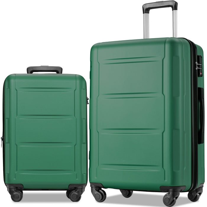 Expanable Spinner Wheel 2 Piece Luggage Set ABS Lightweight Suitcase With Tsa Lock 20" / 28"