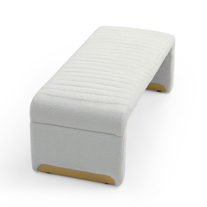 Modern Upholstered End Of Bed Bench Ottoman