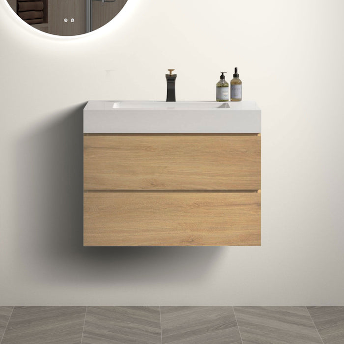 Alice - Bathroom Vanity With Sink, Large Storage Wall Mounted Floating Bathroom Vanity For Modern Bathroom