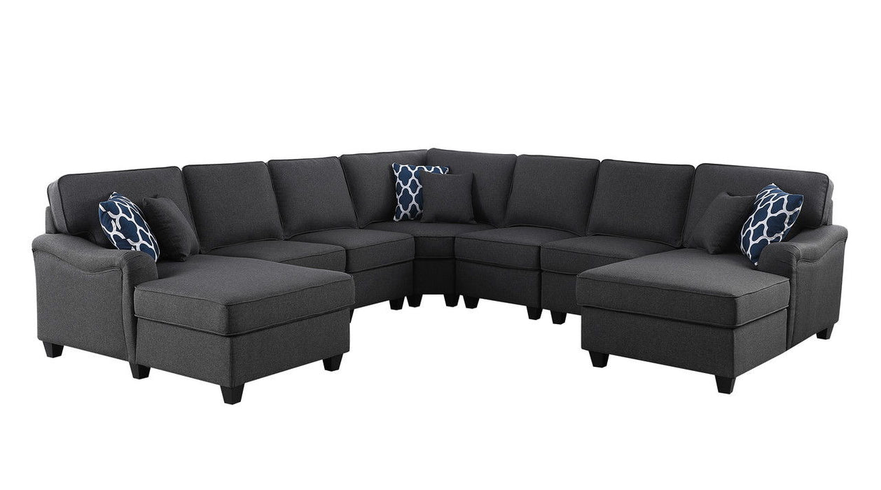 Leo - Double Chaise Modular Sectional Sofa