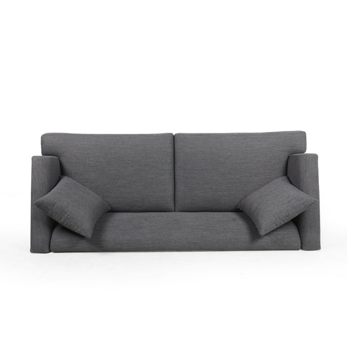 Comfy 3 Seat Sofa With Wooden Legs, For Living Room And Study - Charcoal