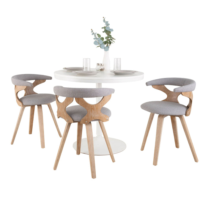 Dakota Gardenia - 4 Piece Contemporary Dining Set - Whitewashed / Gray