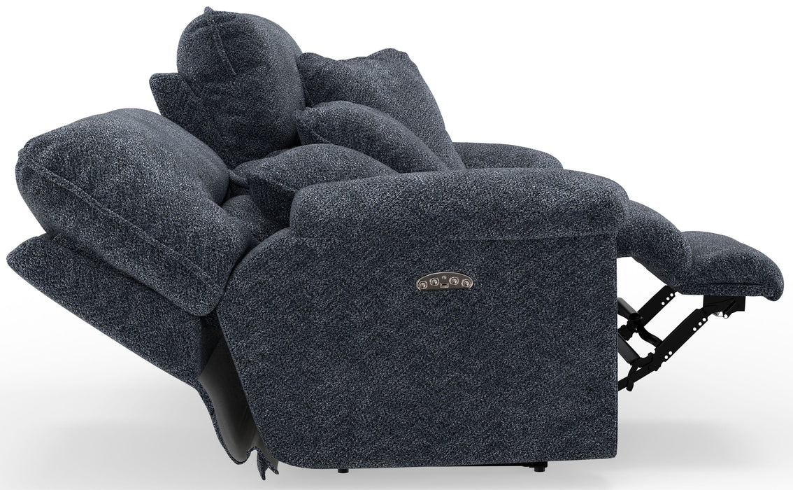 Paxon - Deep Seat Power Reclining Loveseat With Power Adjustable Headrest - Smoke