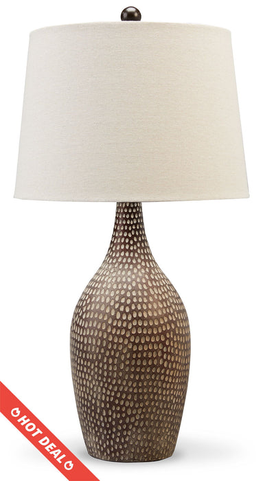 Laelman - Brown / Gray - Poly Table Lamp (Set of 2)
