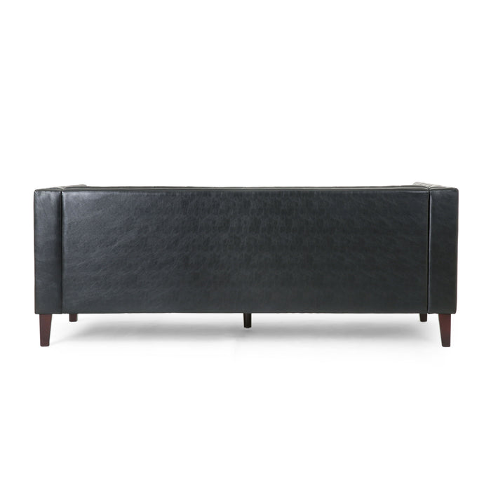 Comfy 3 Seat Sofa With Tufted Back, Modern For Living Room