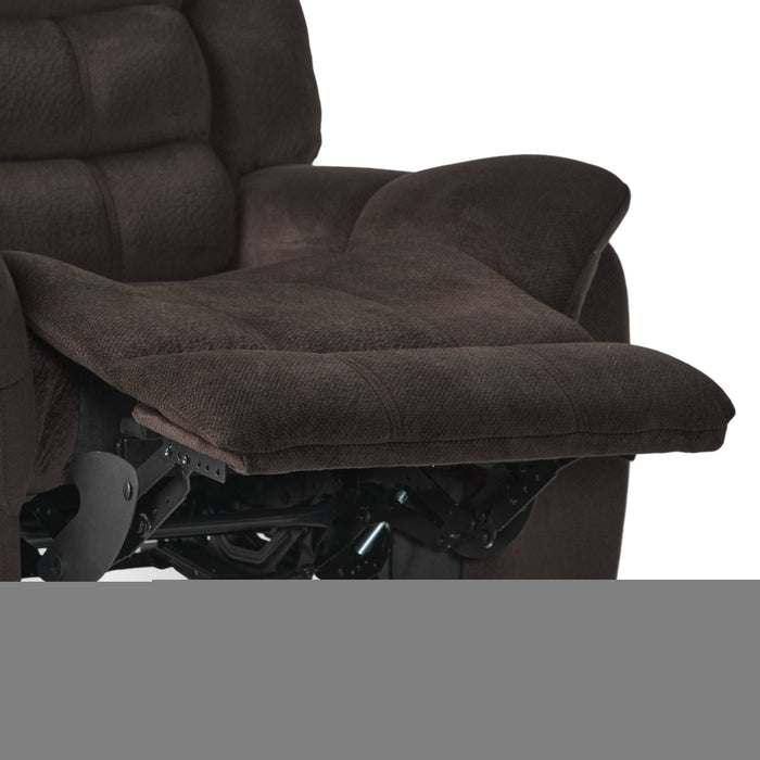 Classic Design, Plush Fabric, Glider Recliner