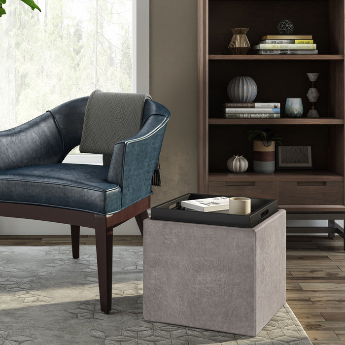 Rockwood - Cube Storage Ottoman with Tray