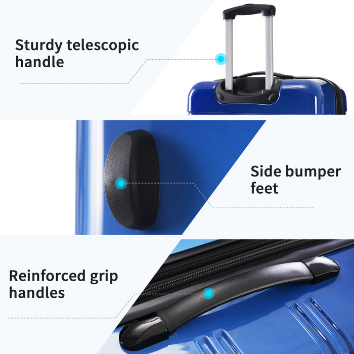 Hardshell Luggage Sets 3 Piece Gradient Color Expandable Suitcase With Spinner Wheels And Tsa Lock Lightweight 20" 24" 28" Available