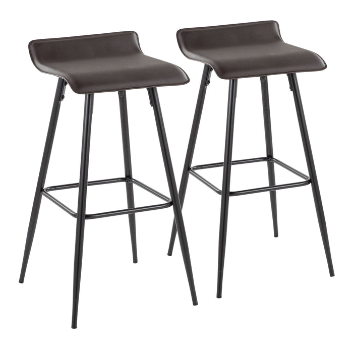 Ale - Contemporary Fixed-Height Bar Stool (Set of 2)