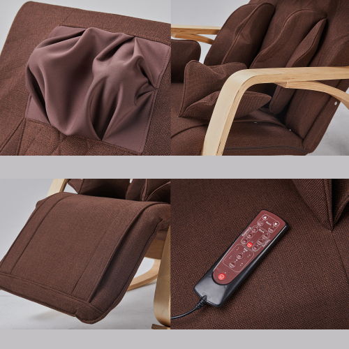 Full Massage Function Air Pressure Comfortable Relax Rocking Chair, Lounge Chair Relax Chair - Brown