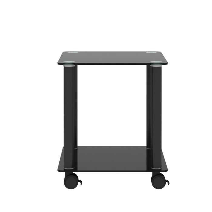 Side Table, 2 Tier Space End Table, Modern Night Stand, Sofa Table, Side Table With Storage Shelve