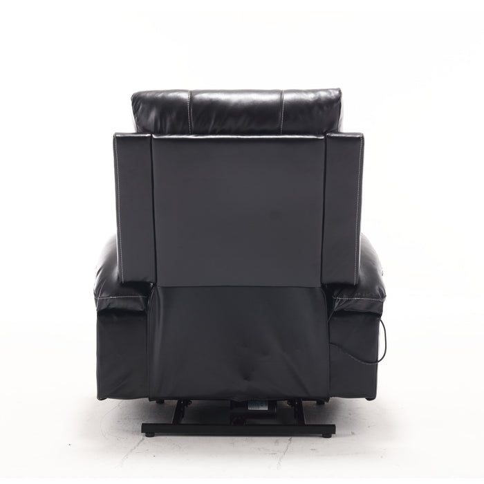 Large Size Electric Power Lift Recliner Chair Sofa For Elderly, 8 Point Vibration Massage And Lumber Heat, Remote Control, Side Pockets And Cup Holders