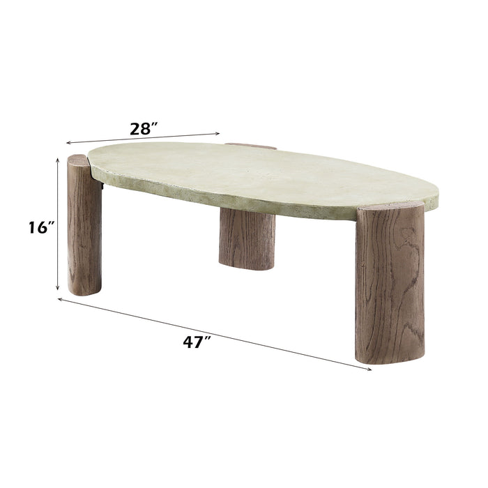 Dayana - Coffee Table - Oak / Off White