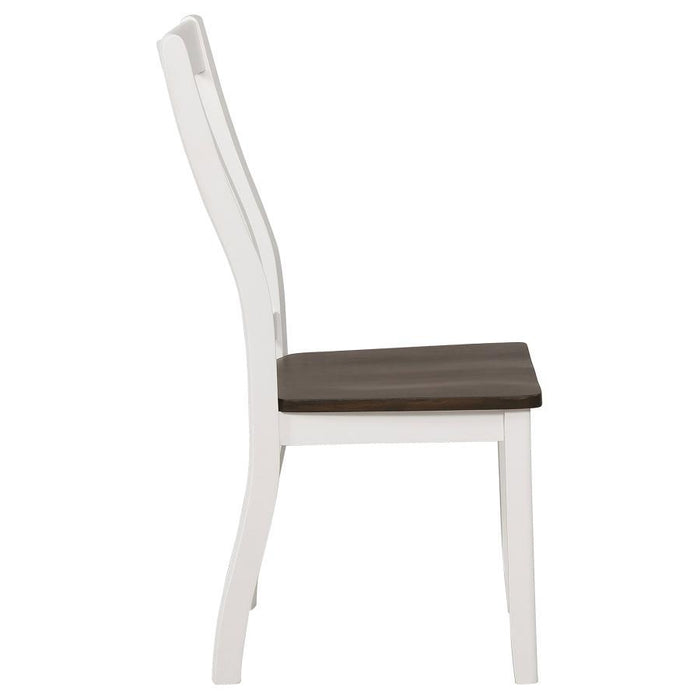 Kingman - Slat Back Dining Chairs (Set of 2) - Espresso And White