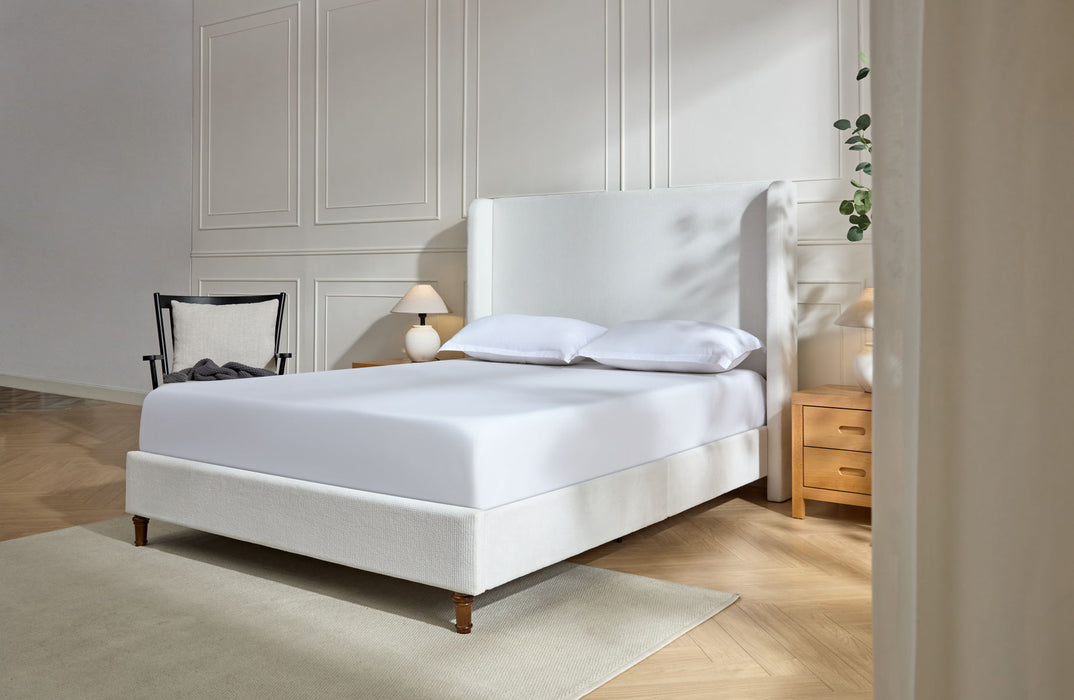 Harper - Tall Headboard Upholstered Bed / High Headboard / Elegant Simplicity / No Box Spring Needed