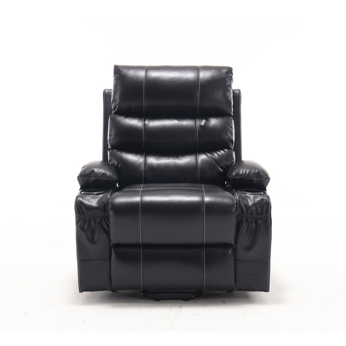 Large Size Electric Power Lift Recliner Chair Sofa For Elderly, 8 Point Vibration Massage And Lumber Heat, Remote Control, Side Pockets And Cup Holders