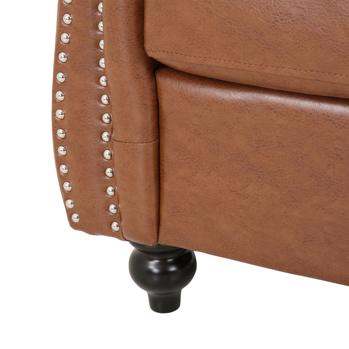 Tufted Accent Chair, Living Room - Light Brown