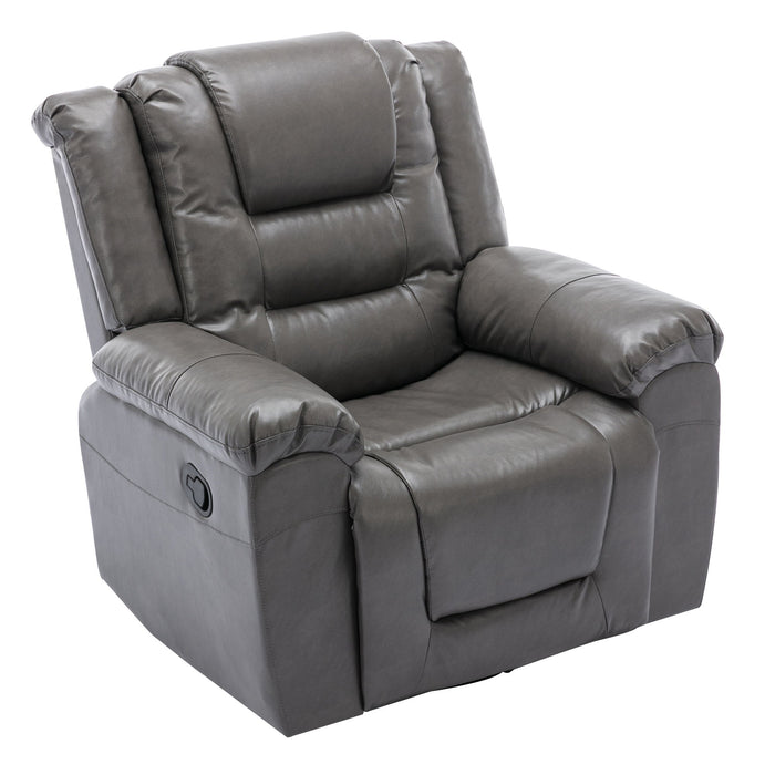 360° Swivel And Rocking Home Theater Recliner Manual Recliner Chair With Wide Armrest For Living Room