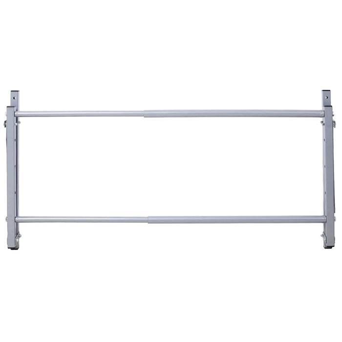 Wall-Mounted Folding Tire Storage, 30.5 To 50.5" Wide, Supports 300 Pounds - Silver