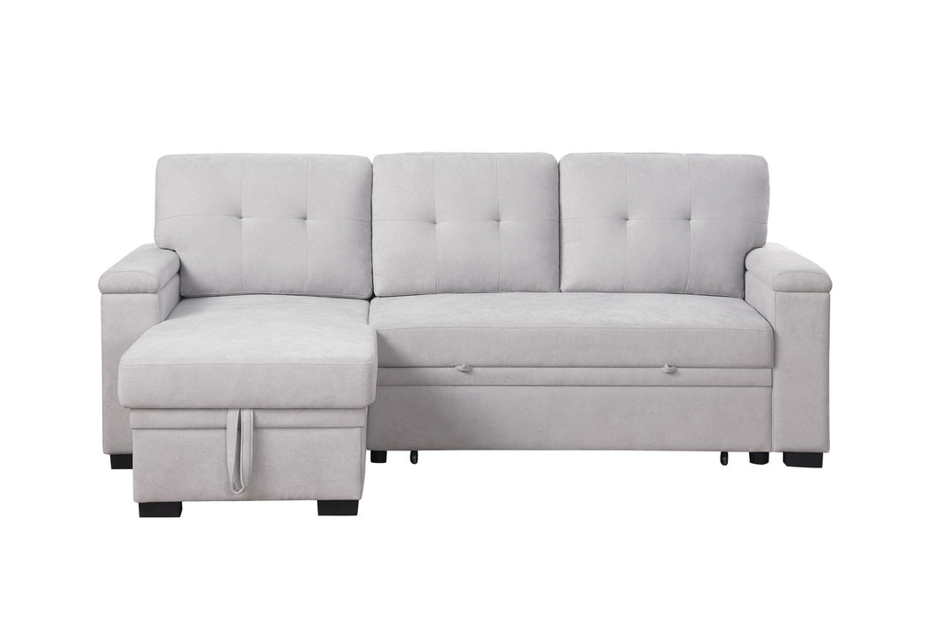 Lucca II  - 84.5"W Reversible Sleeper Sectional Sofa with Storage Chaise