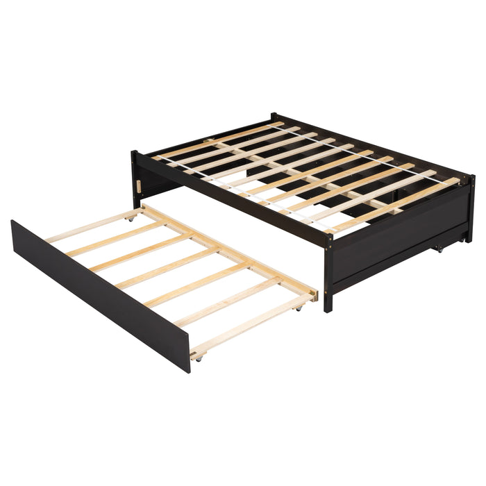 Versatile Bed With Trundle, Under Bed Storage Box And Nightstand