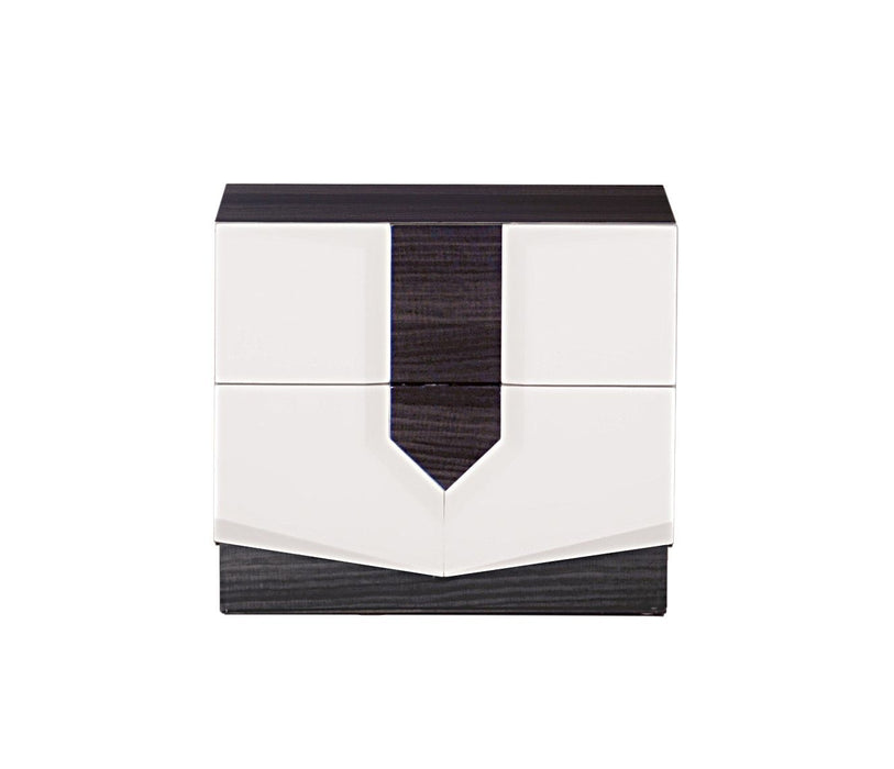 Vios - Zebra High Gloss Nightstand - White