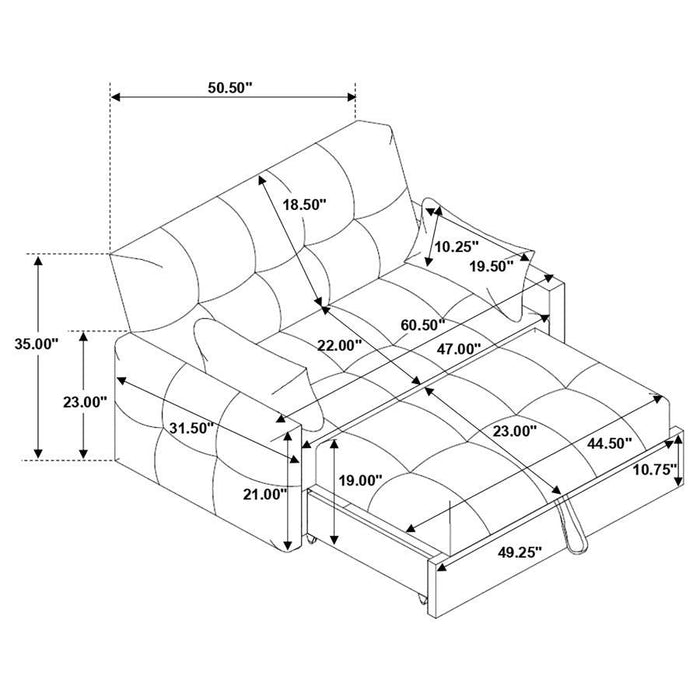 Cotswold - Tufted Cushion Sleeper Sofa Bed