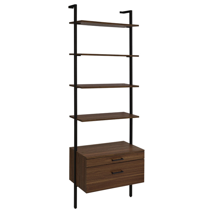 Owens - 3-Piece Wall Mounted Bookshelf Set - Walnut