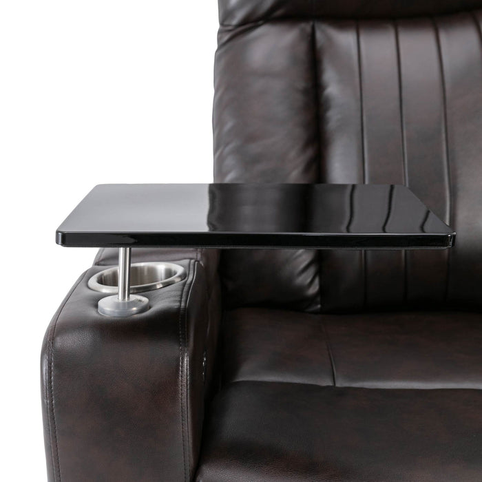 Premium Power Recliner With Storage Arms, Cupholders, Swivel Tray Table And Cell Phone Stand