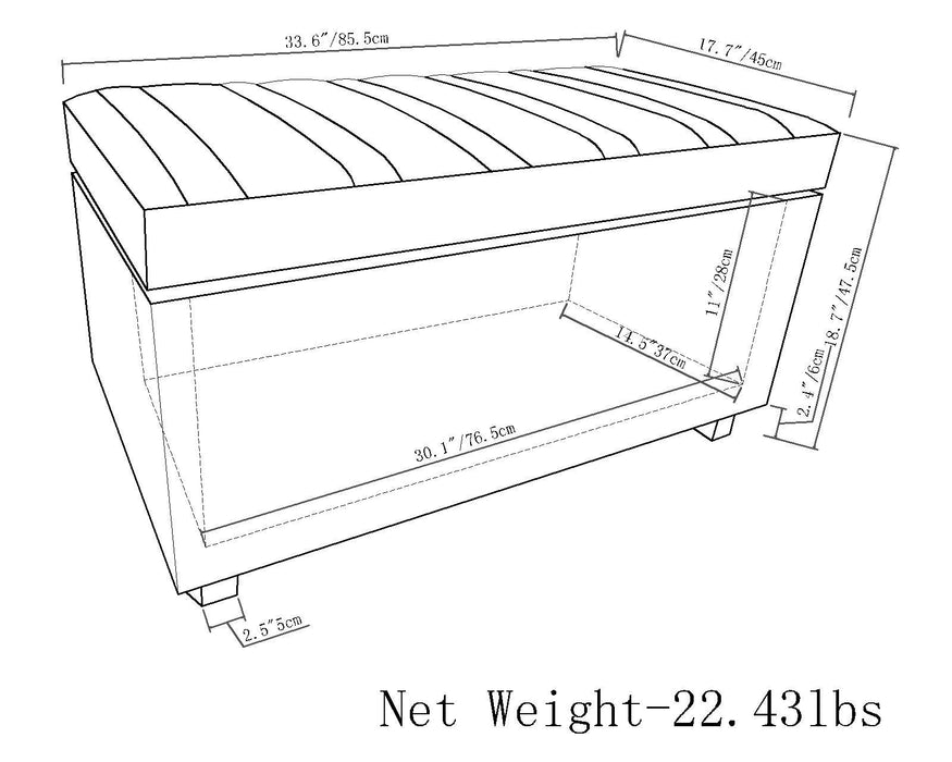 Darcy - Storage Ottoman Bench