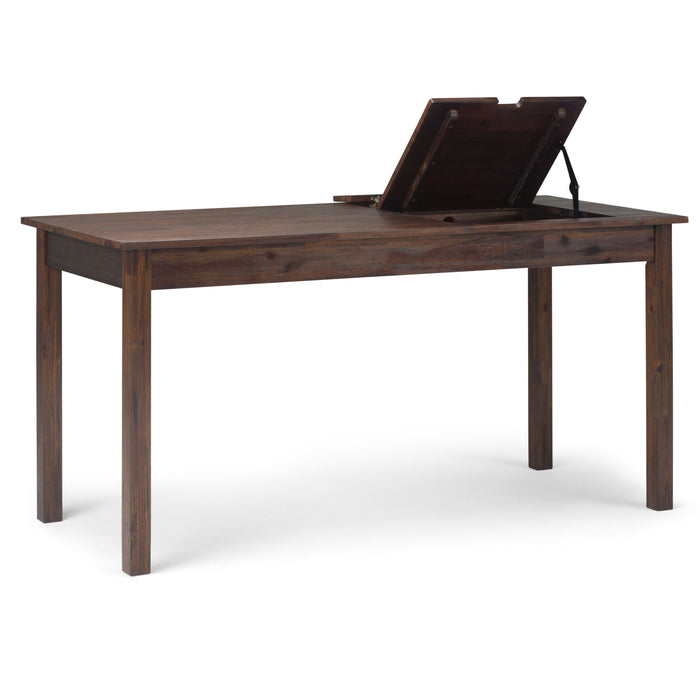 Monroe - Desk - Distressed Charcoal Brown