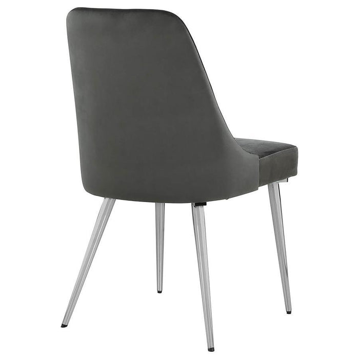 Cabianca - Curved Back Side Chairs (Set of 2) - Gray