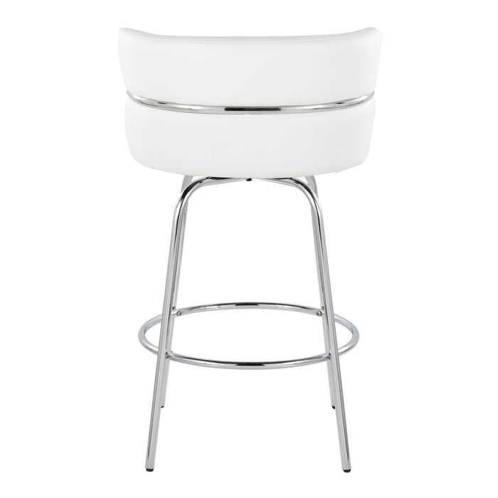 Cinch - Contemporary Fixed Height Counter Stool With Swivel With Round Footrest (Set of 2)