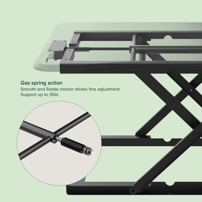 Computer Lifting Desk - Brown / Black