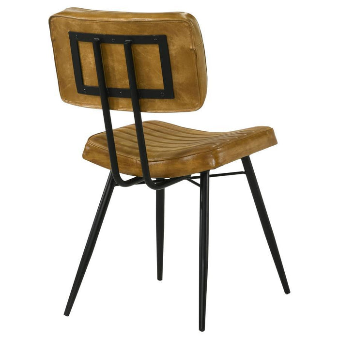 Misty - Padded Side Chairs (Set of 2) - Camel And Black