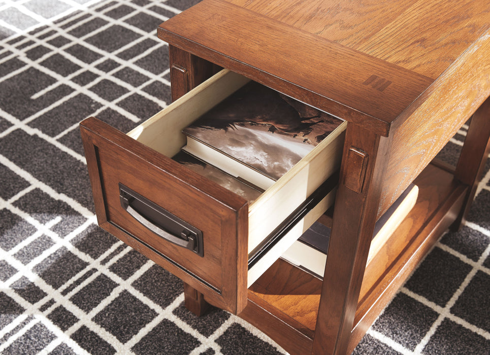 Breegin - Brown - Chair Side End Table - 1 Drawer