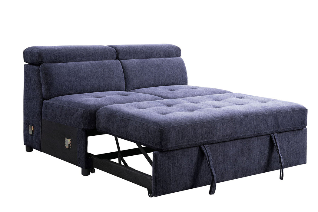 Nekoda - Sectional Sofa - Navy Blue Fabric