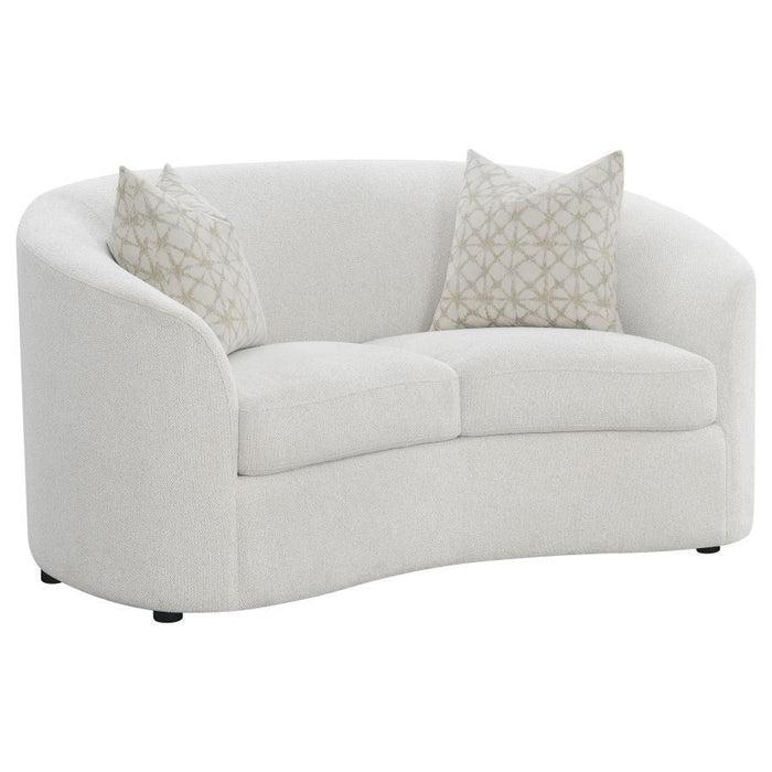 Rainn - Boucle Upholstered Sloped Arm Sofa Set