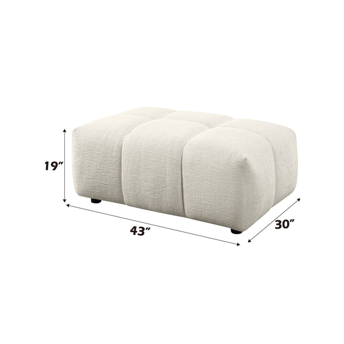 Loanna - Linen Modular Sectional With Chaise And Ottoman - Beige