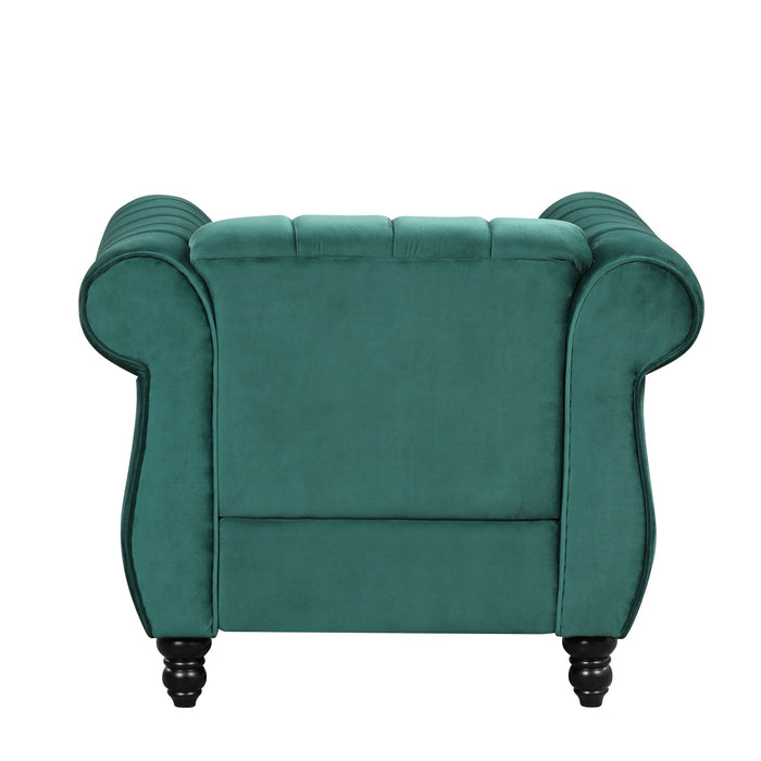 Modern Sofa Dutch Fluff Upholstered Sofa & Buttoned Tufted Backrest